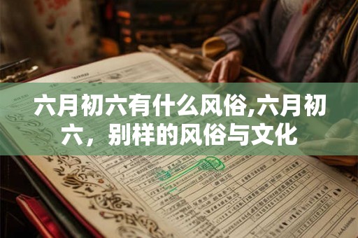 六月初六有什么风俗,六月初六，别样的风俗与文化