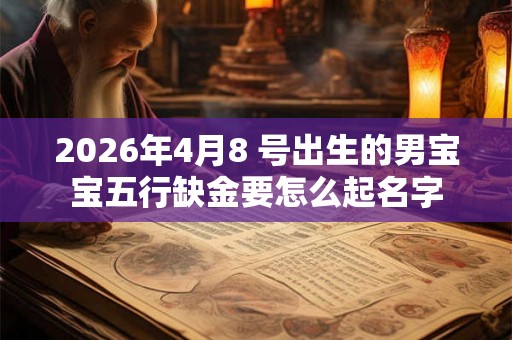 2026年4月8 号出生的男宝宝五行缺金要怎么起名字