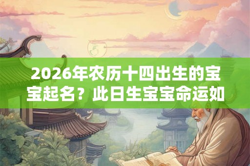 2026年农历十四出生的宝宝起名？此日生宝宝命运如何？