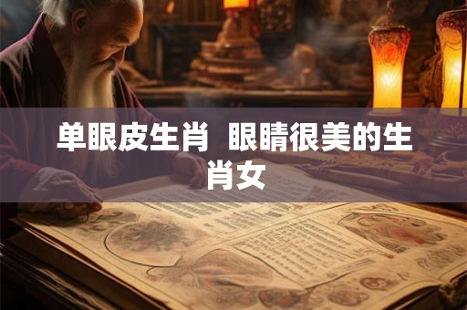 单眼皮生肖  眼睛很美的生肖女