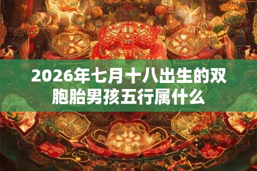 2026年七月十八出生的双胞胎男孩五行属什么