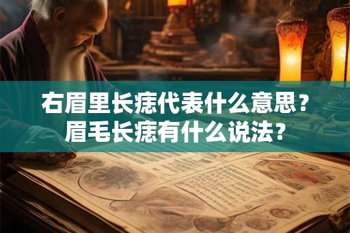右眉里长痣代表什么意思？眉毛长痣有什么说法？