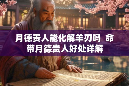 月德贵人能化解羊刃吗  命带月德贵人好处详解