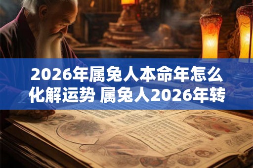 2026年属兔人本命年怎么化解运势 属兔人2026年转运方法