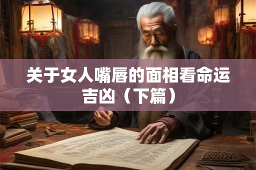 关于女人嘴唇的面相看命运吉凶（下篇）