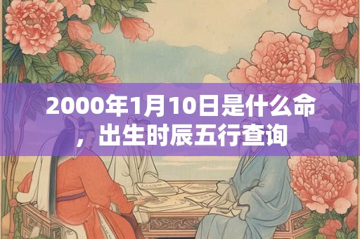 2000年1月10日是什么命，出生时辰五行查询