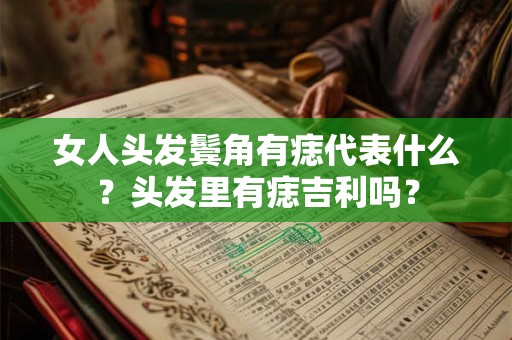 女人头发鬓角有痣代表什么？头发里有痣吉利吗？