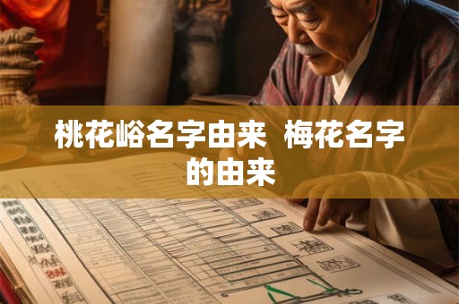 桃花峪名字由来  梅花名字的由来