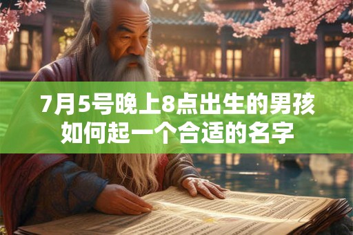 7月5号晚上8点出生的男孩如何起一个合适的名字
