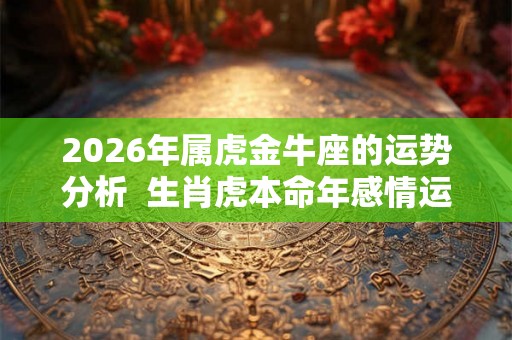 2026年属虎金牛座的运势分析  生肖虎本命年感情运程