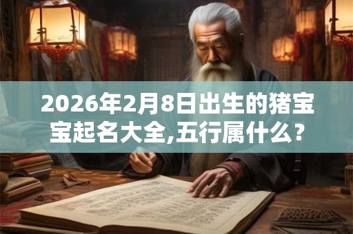 2026年2月8日出生的猪宝宝起名大全,五行属什么？