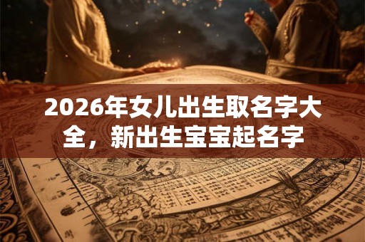 2026年女儿出生取名字大全，新出生宝宝起名字