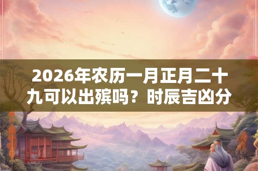 2026年农历一月正月二十九可以出殡吗？时辰吉凶分析！