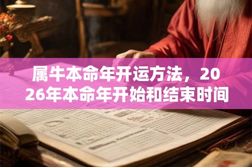 属牛本命年开运方法，2026年本命年开始和结束时间