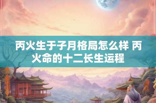 丙火生于子月格局怎么样 丙火命的十二长生运程