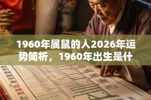 1960年属鼠的人2026年运势简析，1960年出生是什么命？