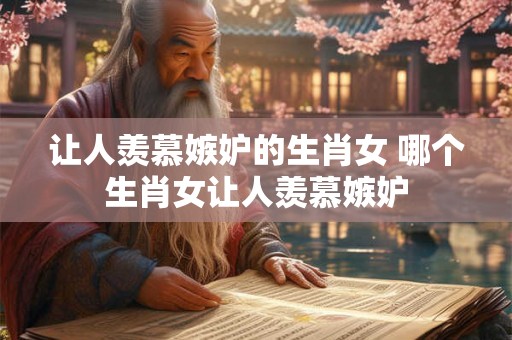 让人羡慕嫉妒的生肖女 哪个生肖女让人羡慕嫉妒 让人羡慕嫉妒的生肖女 哪个生肖女让人羡慕嫉妒