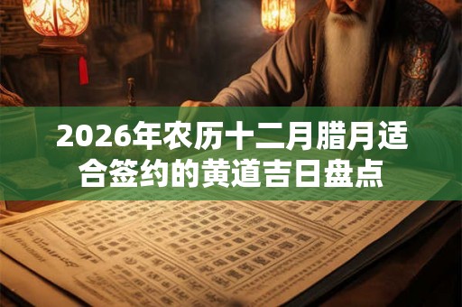 2026年农历十二月腊月适合签约的黄道吉日盘点