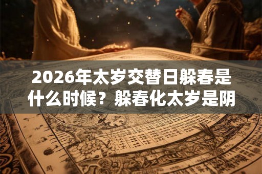 2026年太岁交替日躲春是什么时候？躲春化太岁是阴历还是阳历？