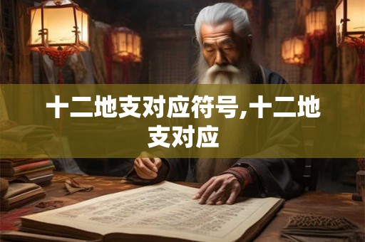 十二地支对应符号,十二地支对应