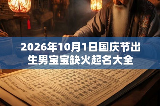 2026年10月1日国庆节出生男宝宝缺火起名大全