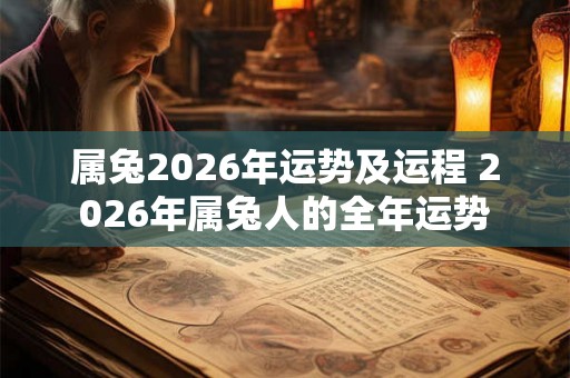 属兔2026年运势及运程 2026年属兔人的全年运势