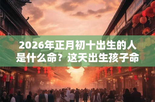 2026年正月初十出生的人是什么命?这天出生孩子命好不好? 2026年正月初十出生的人是什么命?这天出生孩子命好不好?