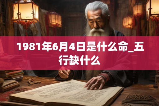1981年6月4日是什么命_五行缺什么 1981年6月4日是什么命_五行缺什么