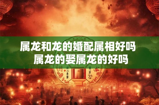 属龙和龙的婚配属相好吗  属龙的娶属龙的好吗