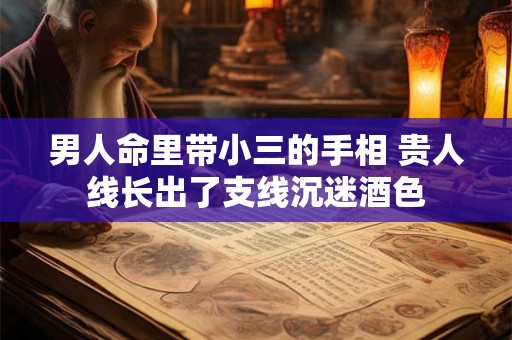 男人命里带小三的手相 贵人线长出了支线沉迷酒色