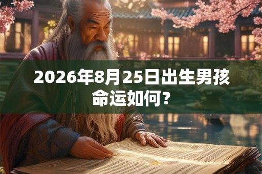 2026年8月25日出生男孩命运如何？