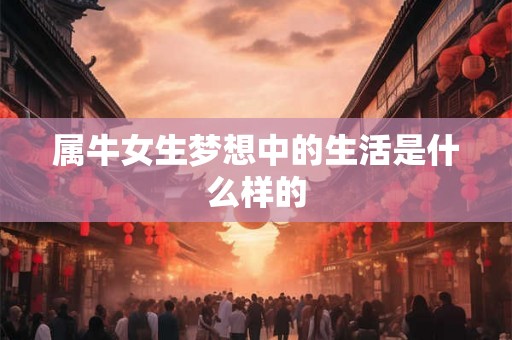 属牛女生梦想中的生活是什么样的