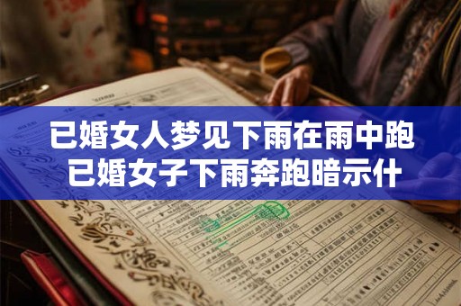 已婚女人梦见下雨在雨中跑 已婚女子下雨奔跑暗示什么