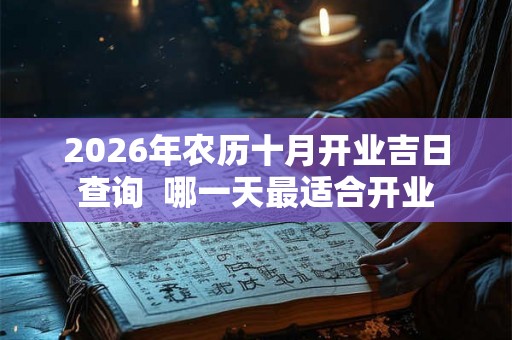 2026年农历十月开业吉日查询  哪一天最适合开业