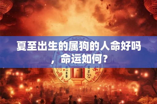 夏至出生的属狗的人命好吗，命运如何？