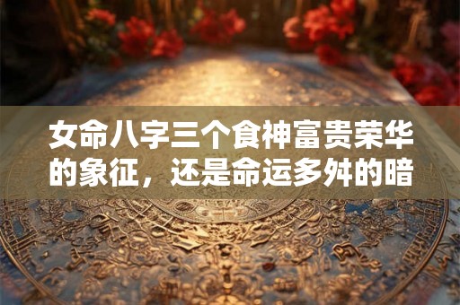 女命八字三个食神富贵荣华的象征，还是命运多舛的暗示？