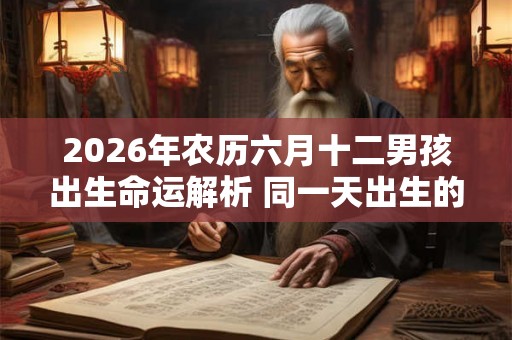 2026年农历六月十二男孩出生命运解析 同一天出生的名人