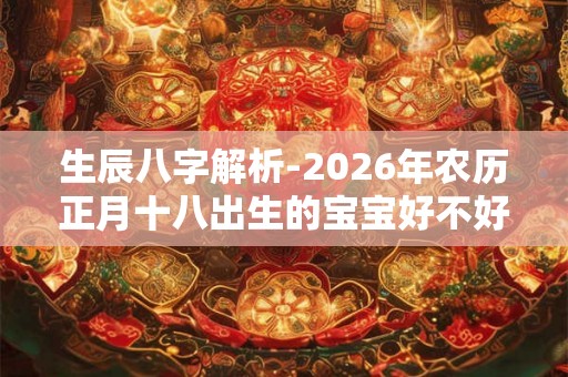 生辰八字解析-2026年农历正月十八出生的宝宝好不好 生辰八字解析-2026年农历正月十八出生的宝宝好不好