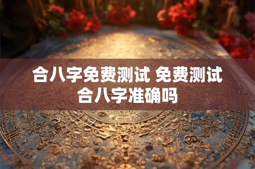 合八字免费测试 免费测试合八字准确吗