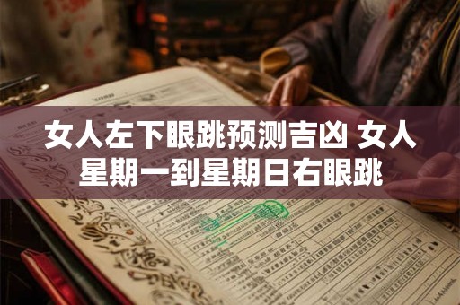 女人左下眼跳预测吉凶 女人星期一到星期日右眼跳