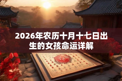 2026年农历十月十七日出生的女孩命运详解
