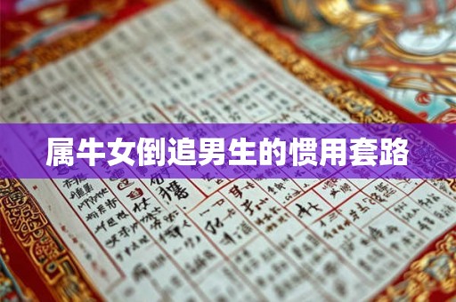 属牛女倒追男生的惯用套路