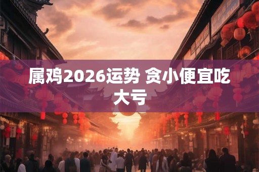 属鸡2026运势 贪小便宜吃大亏
