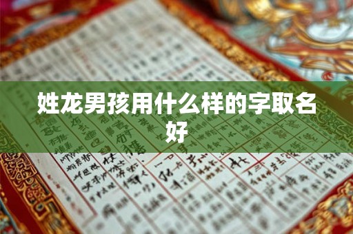 姓龙男孩用什么样的字取名好