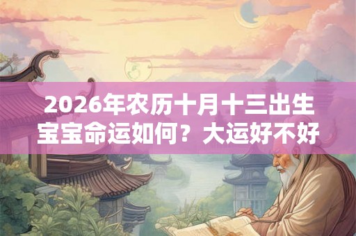 2026年农历十月十三出生宝宝命运如何？大运好不好？