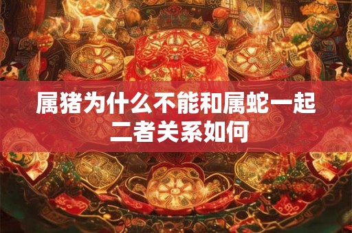 属猪为什么不能和属蛇一起 二者关系如何