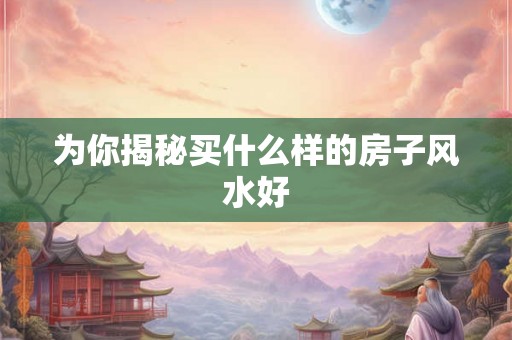 为你揭秘买什么样的房子风水好 为你揭秘买什么样的房子风水好