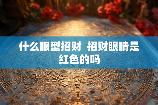 什么眼型招财  招财眼睛是红色的吗