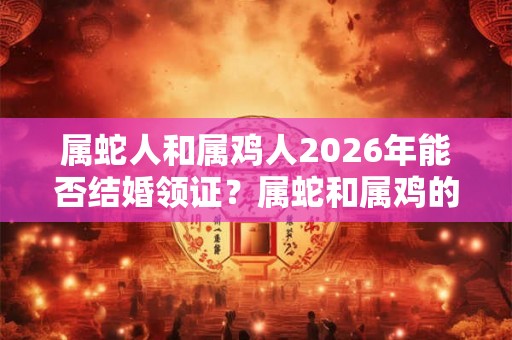 属蛇人和属鸡人2026年能否结婚领证？属蛇和属鸡的婚姻如何？