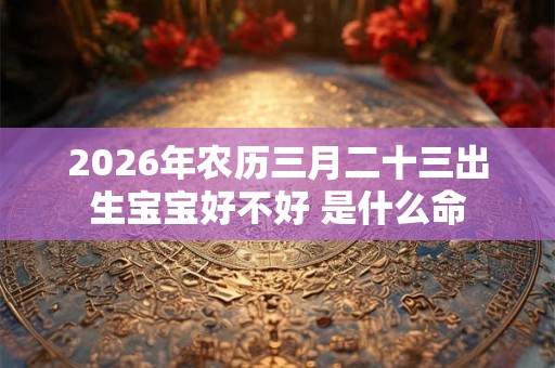 2026年农历三月二十三出生宝宝好不好 是什么命